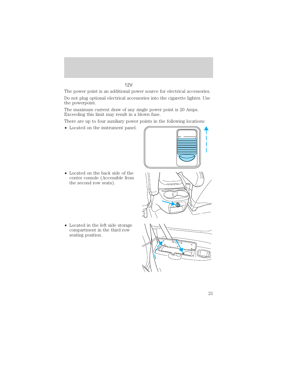 Controls and features | FORD 2000 Excursion v.1 User Manual | Page 21 / 232