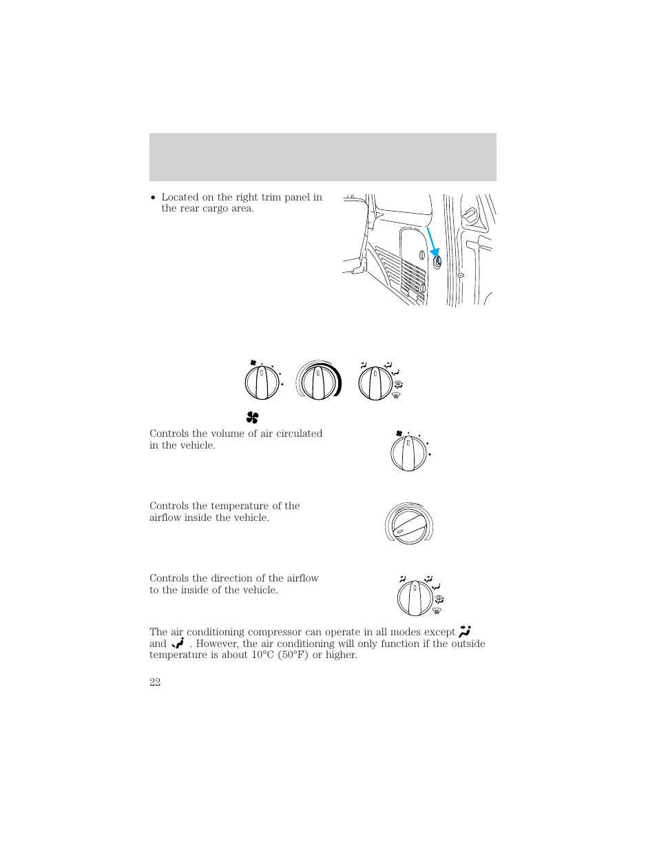 Controls and features | FORD 2000 Excursion v.1 User Manual | Page 22 / 232