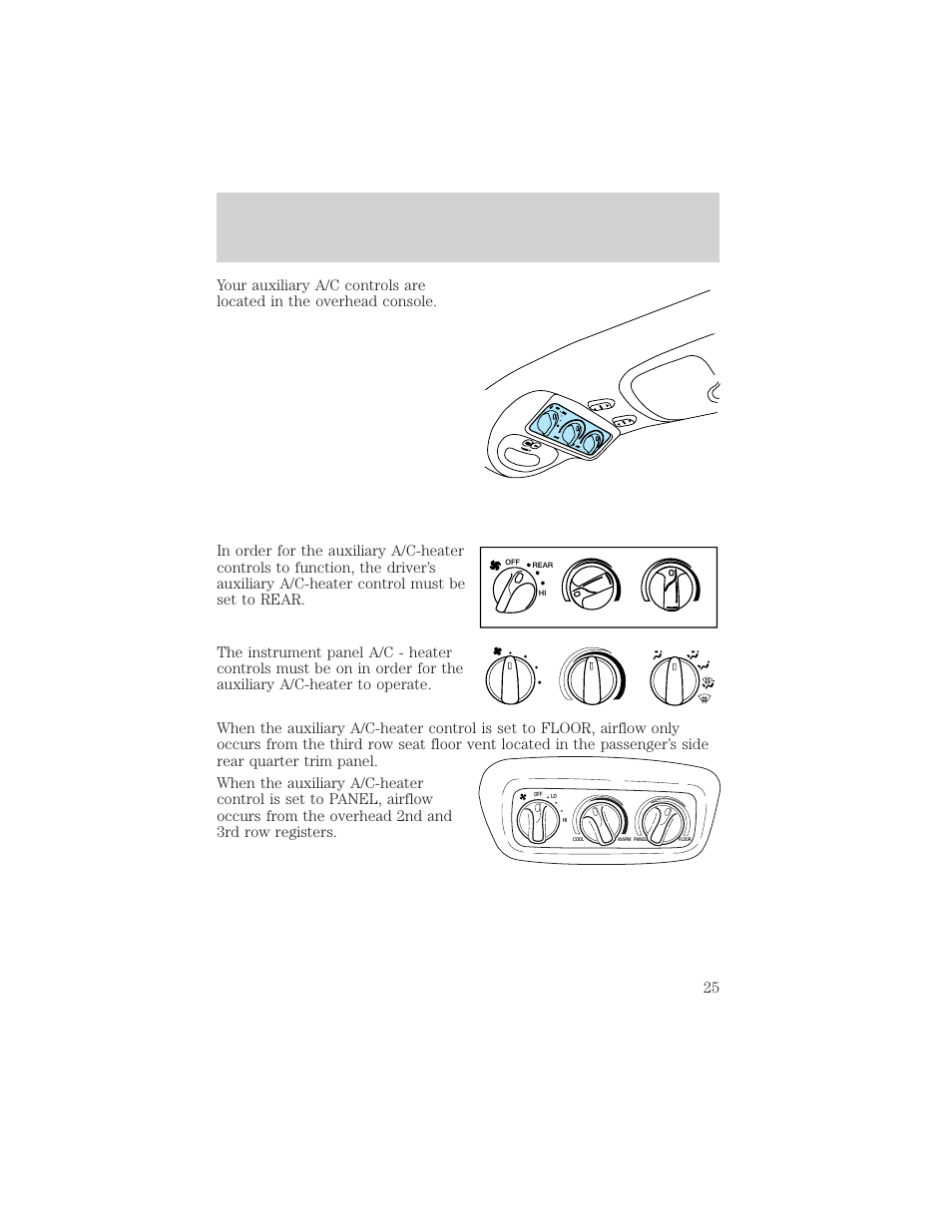 Controls and features | FORD 2000 Excursion v.1 User Manual | Page 25 / 232