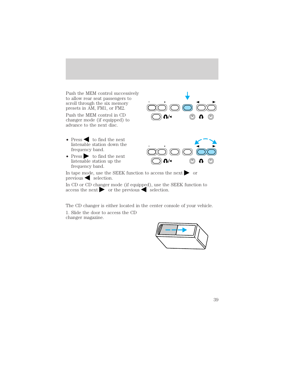 Controls and features | FORD 2000 Excursion v.1 User Manual | Page 39 / 232