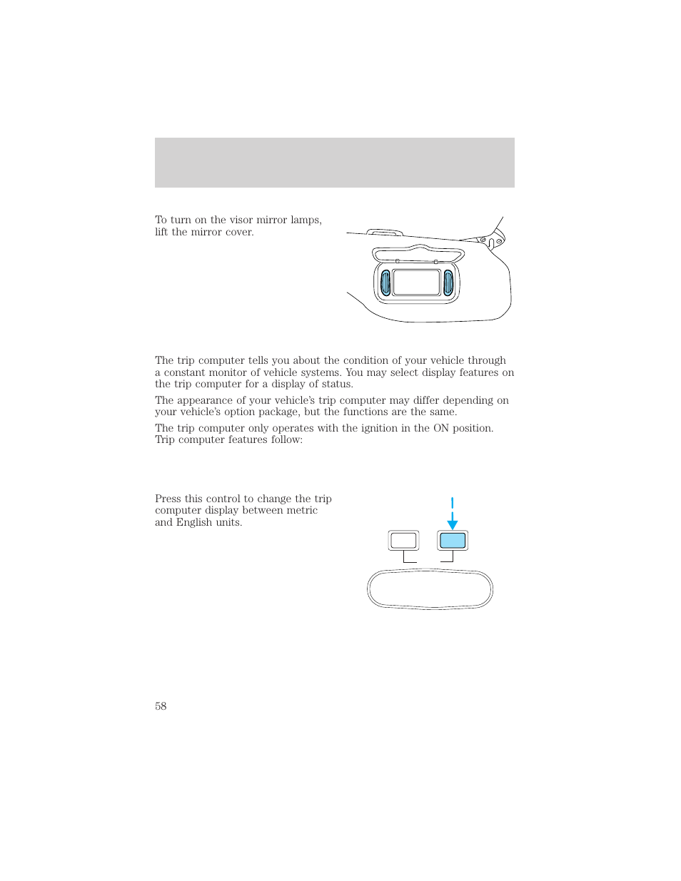 Controls and features | FORD 2000 Excursion v.1 User Manual | Page 58 / 232