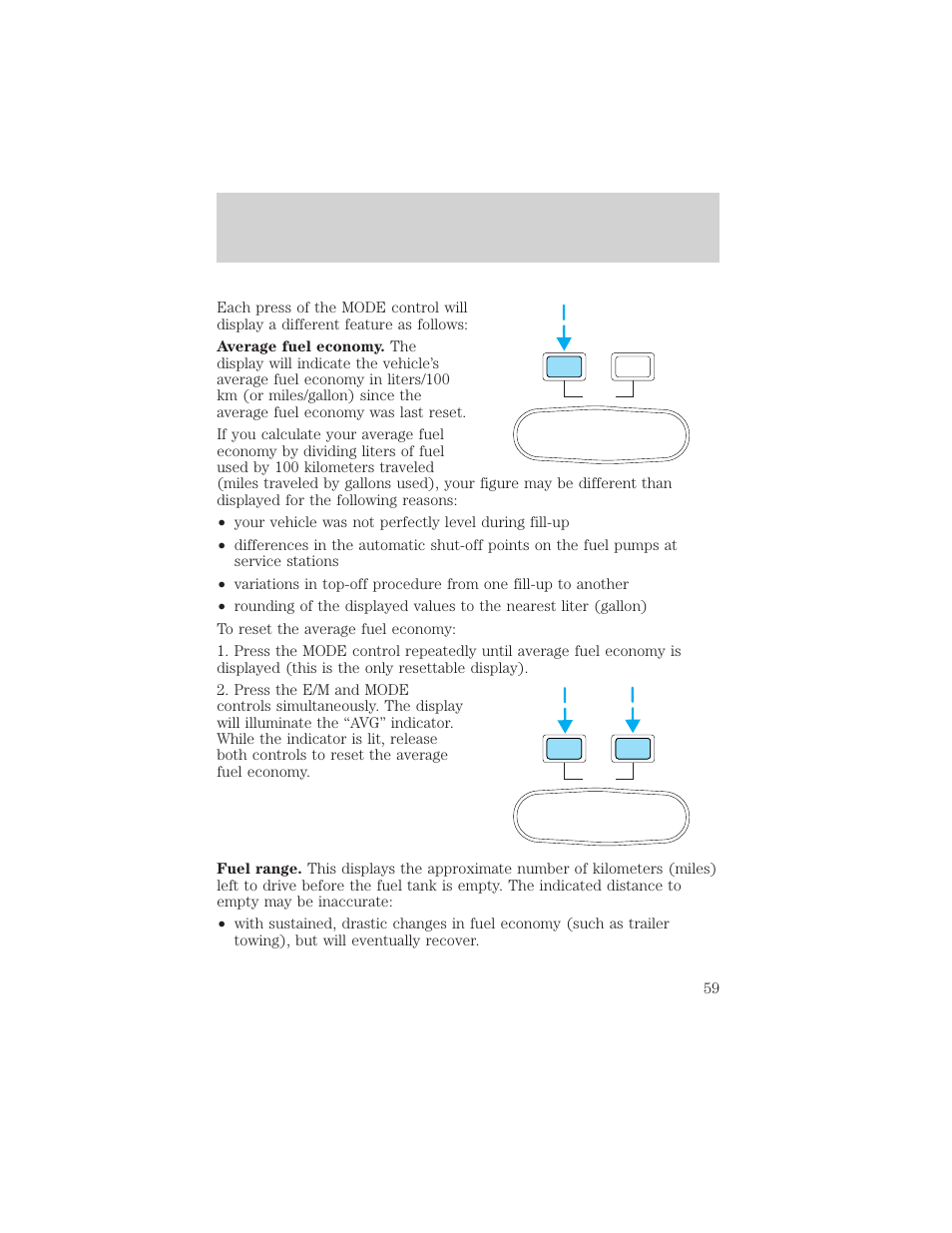 Controls and features | FORD 2000 Excursion v.1 User Manual | Page 59 / 232