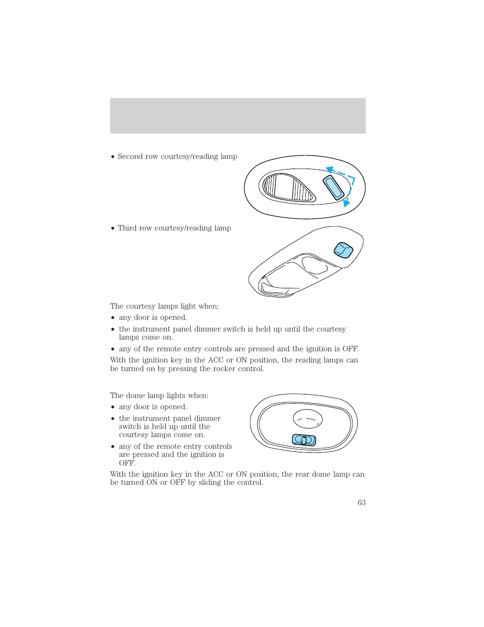 Controls and features | FORD 2000 Excursion v.1 User Manual | Page 63 / 232