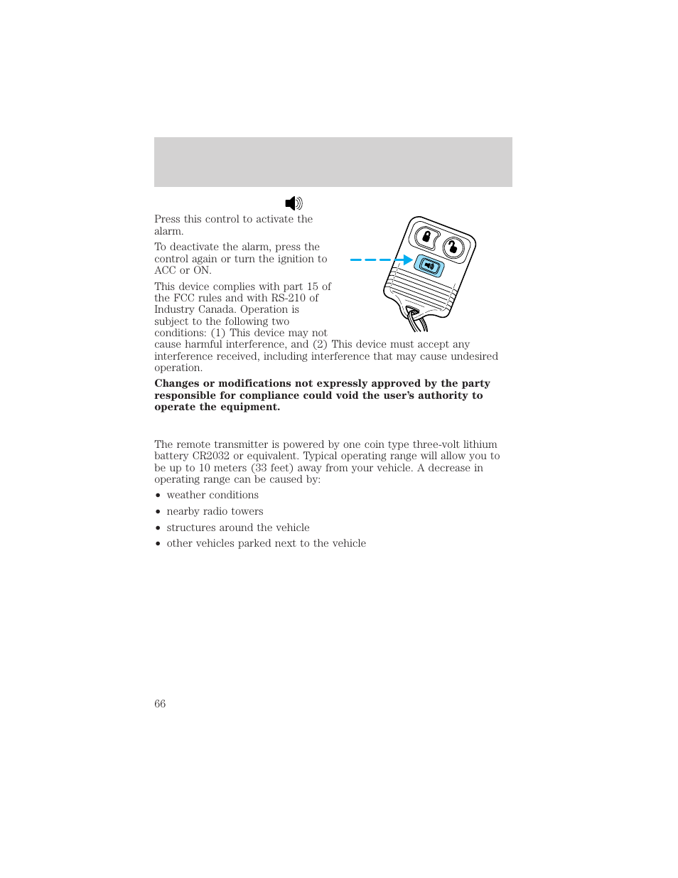 Controls and features | FORD 2000 Excursion v.1 User Manual | Page 66 / 232