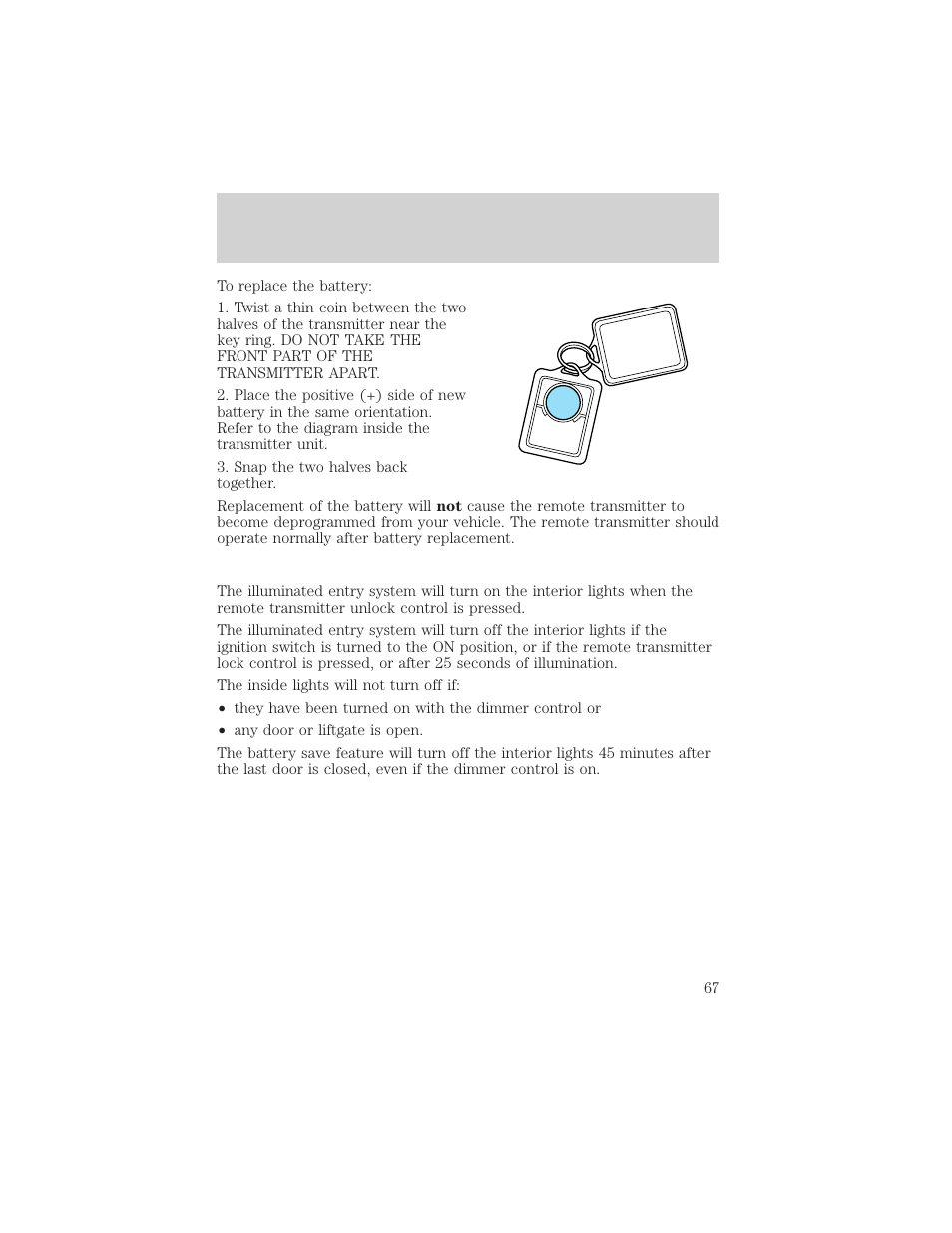 Controls and features | FORD 2000 Excursion v.1 User Manual | Page 67 / 232