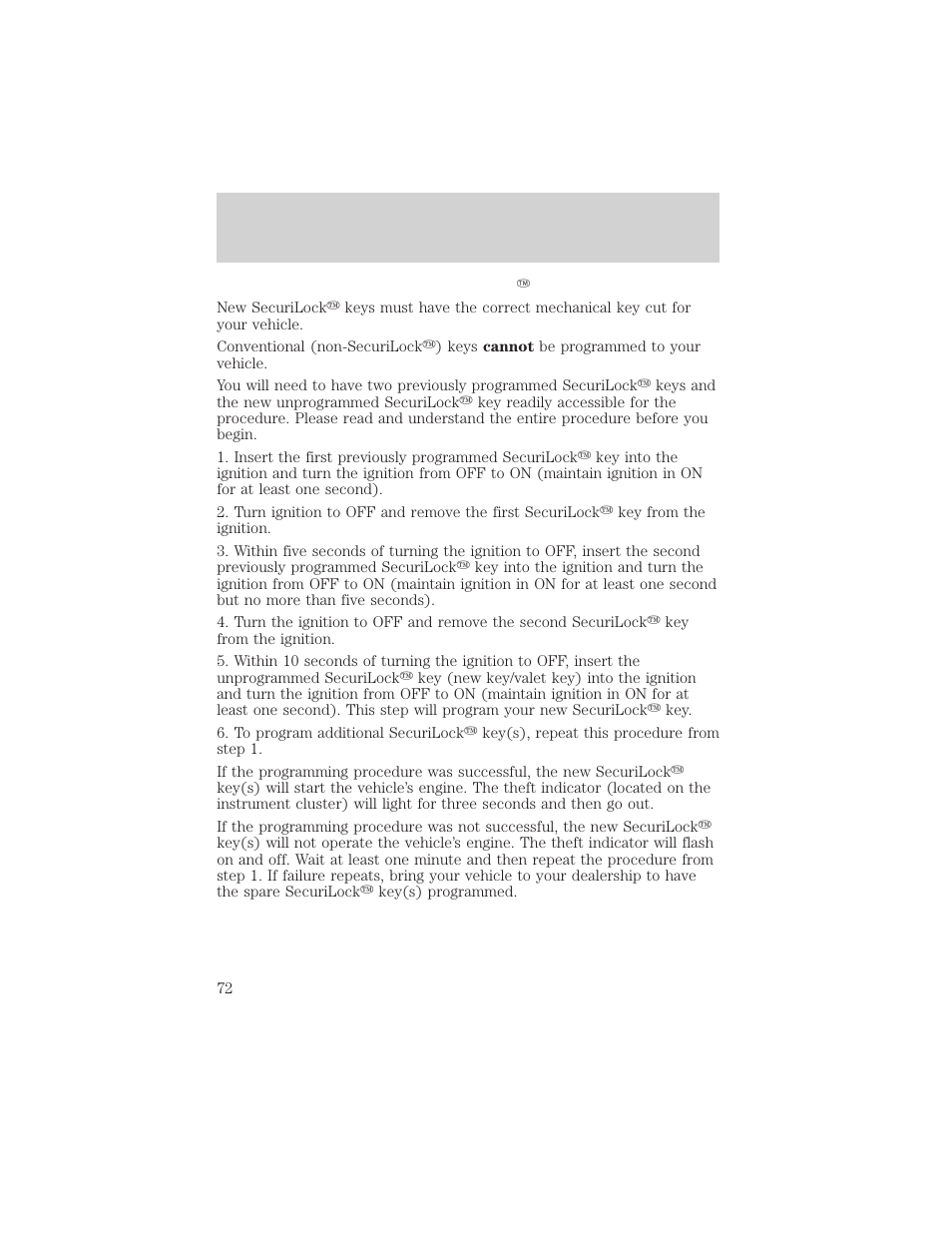 Controls and features | FORD 2000 Excursion v.1 User Manual | Page 72 / 232