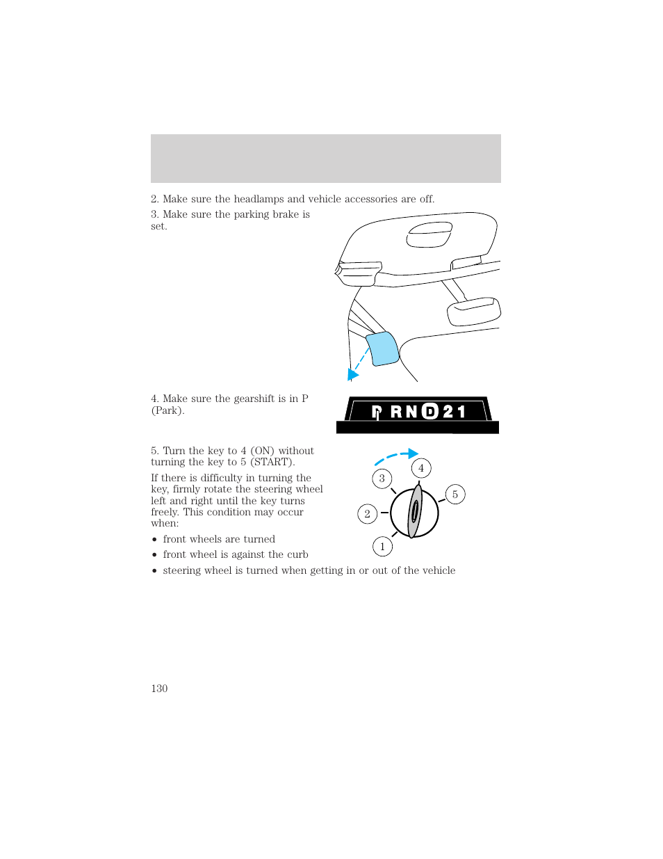Starting | FORD 2000 Expedition User Manual | Page 130 / 256