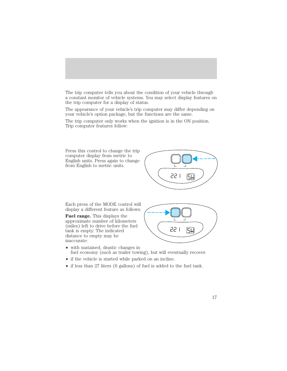 Instrumentation | FORD 2000 Expedition User Manual | Page 17 / 256