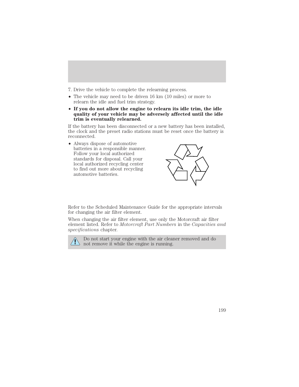 Maintenance and care | FORD 2000 Expedition User Manual | Page 199 / 256