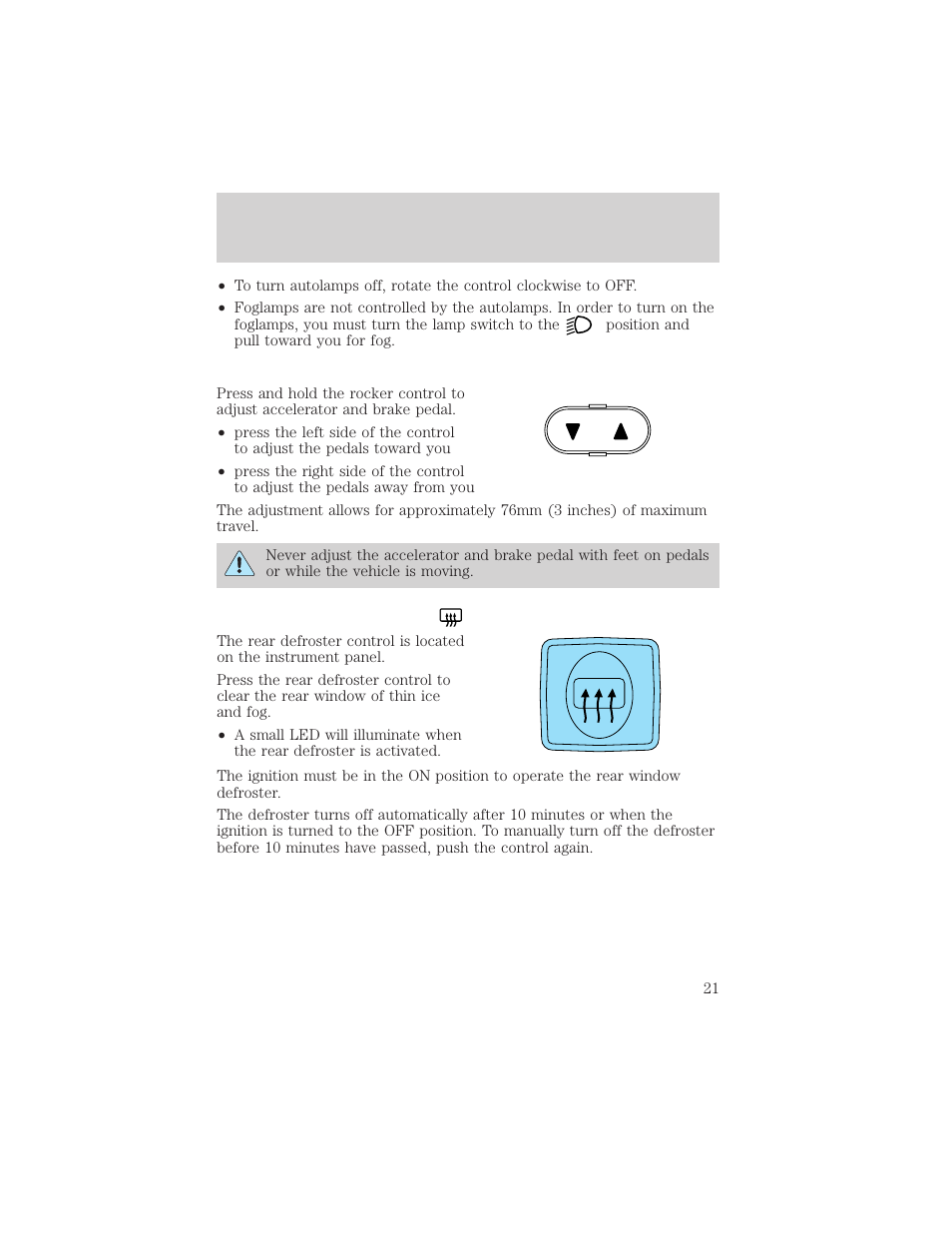 Controls and features | FORD 2000 Expedition User Manual | Page 21 / 256