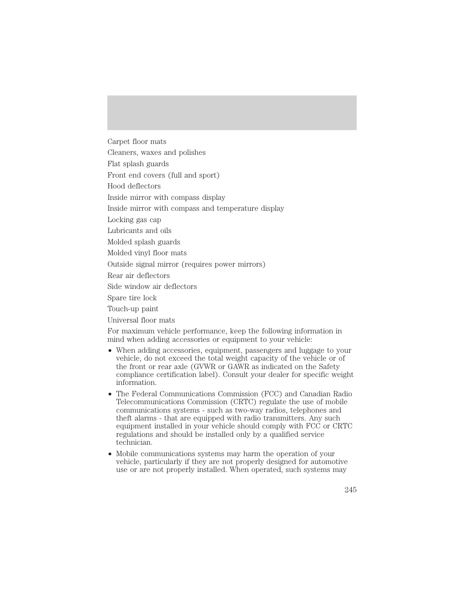 Customer assistance | FORD 2000 Expedition User Manual | Page 245 / 256