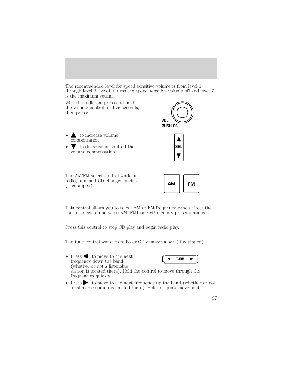 Controls and features | FORD 2000 Expedition User Manual | Page 37 / 256