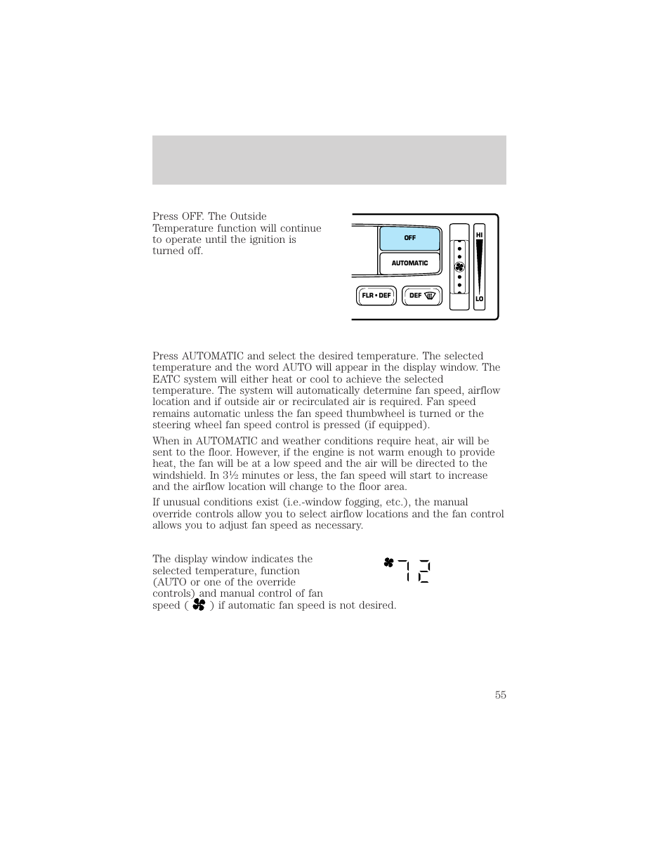 Controls and features | FORD 2000 Expedition User Manual | Page 55 / 256