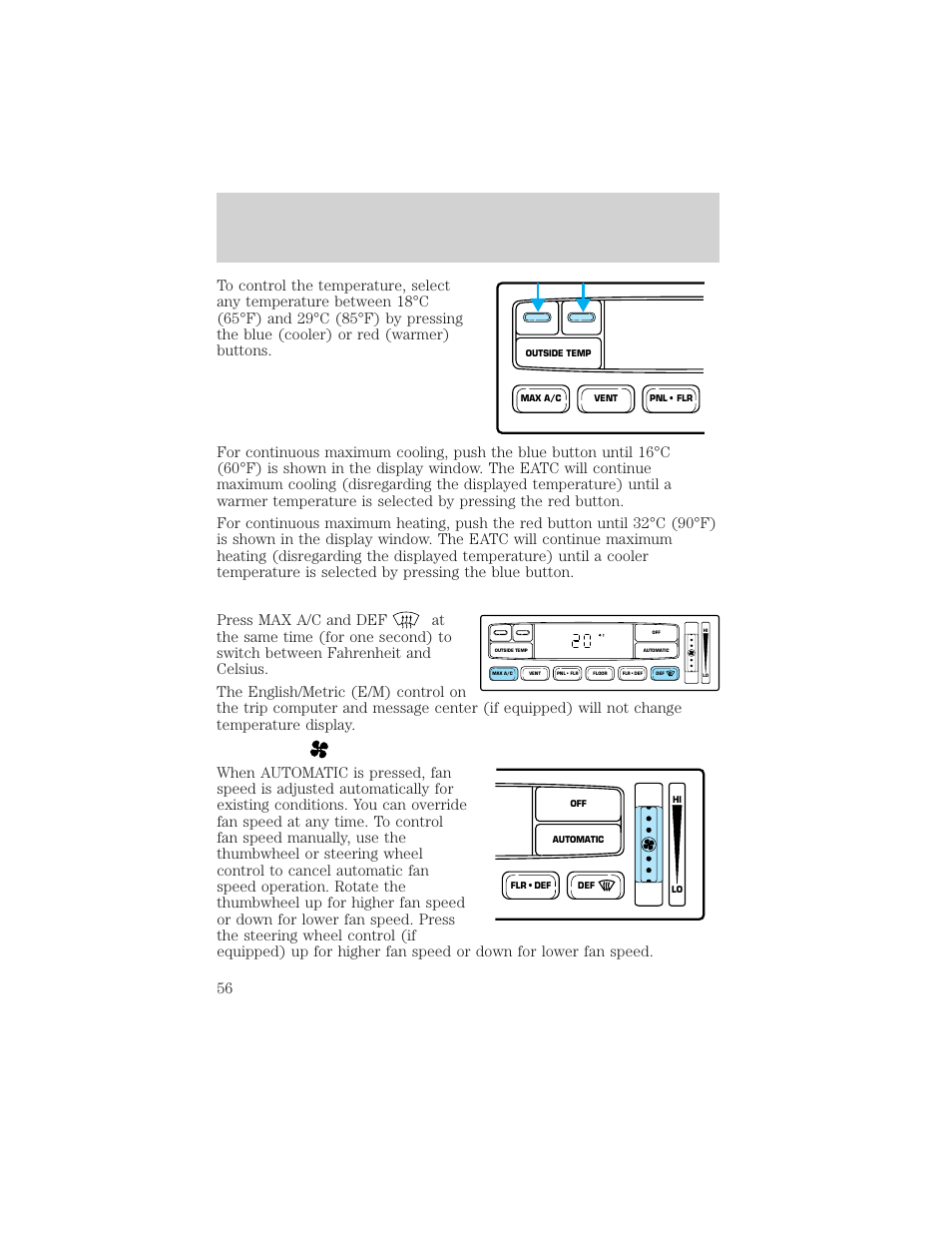 Controls and features | FORD 2000 Expedition User Manual | Page 56 / 256