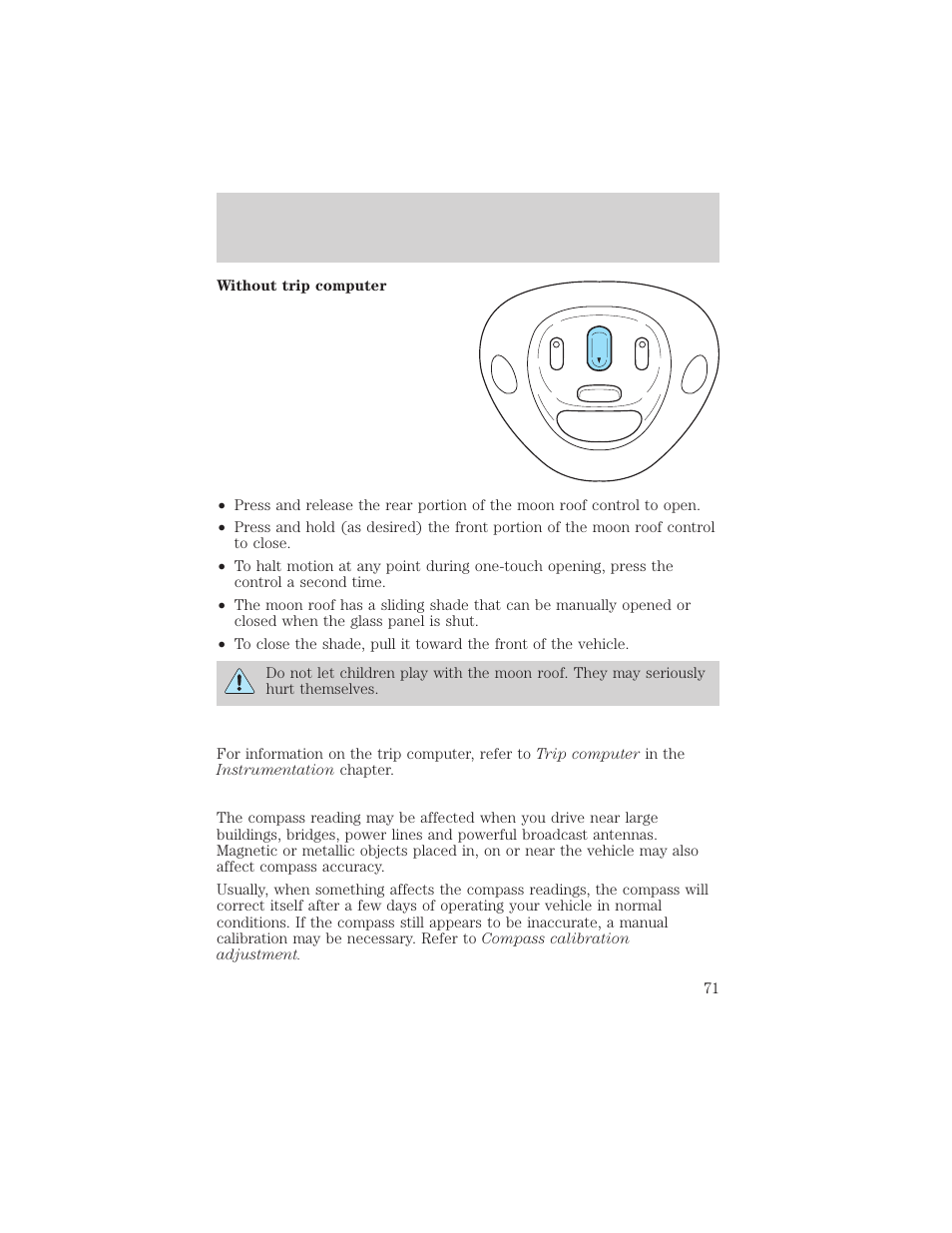 Controls and features | FORD 2000 Expedition User Manual | Page 71 / 256