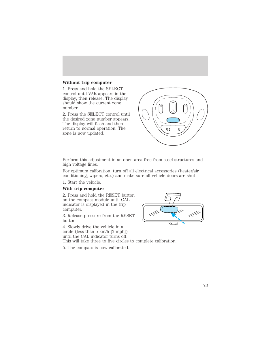 Controls and features | FORD 2000 Expedition User Manual | Page 73 / 256