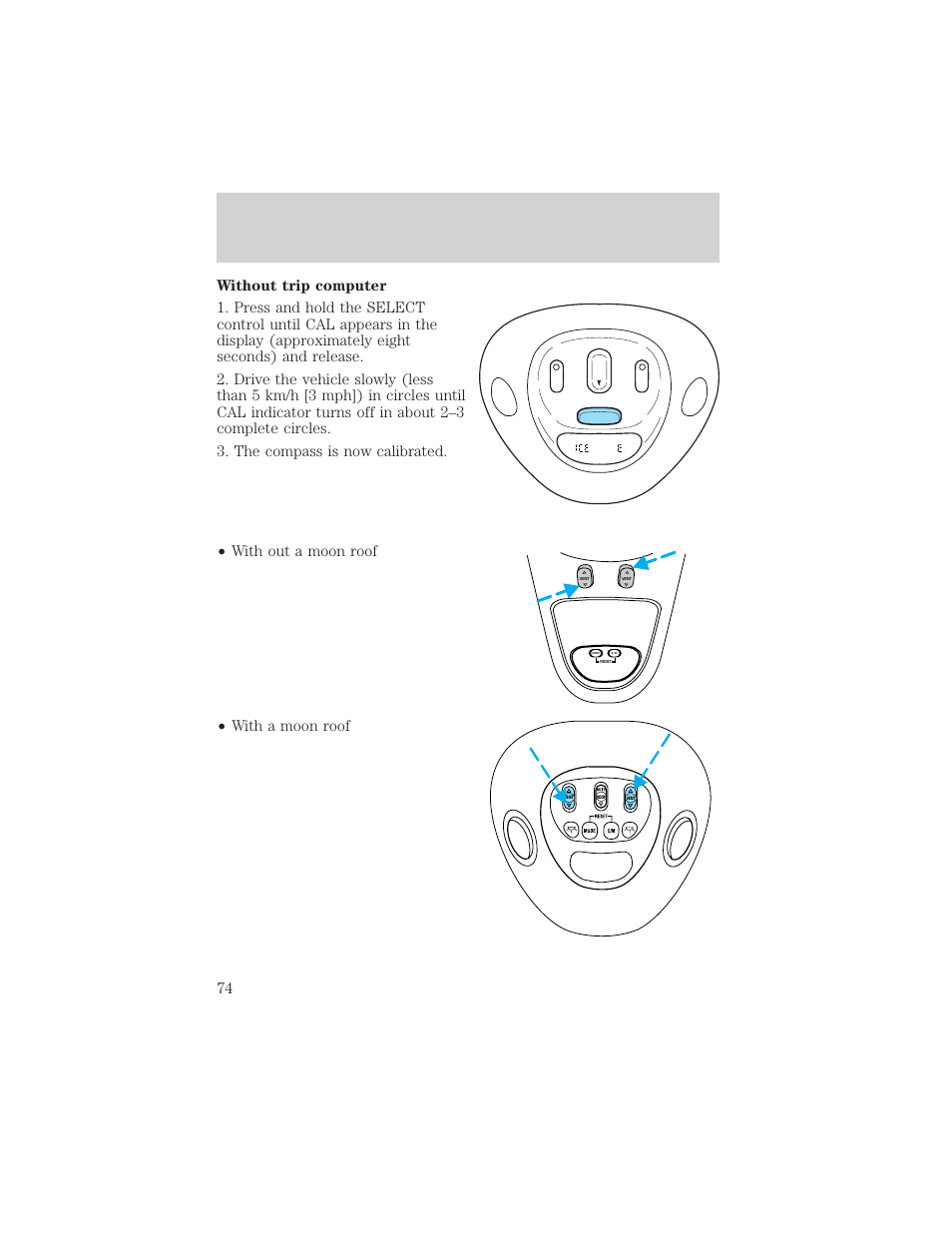 Controls and features | FORD 2000 Expedition User Manual | Page 74 / 256