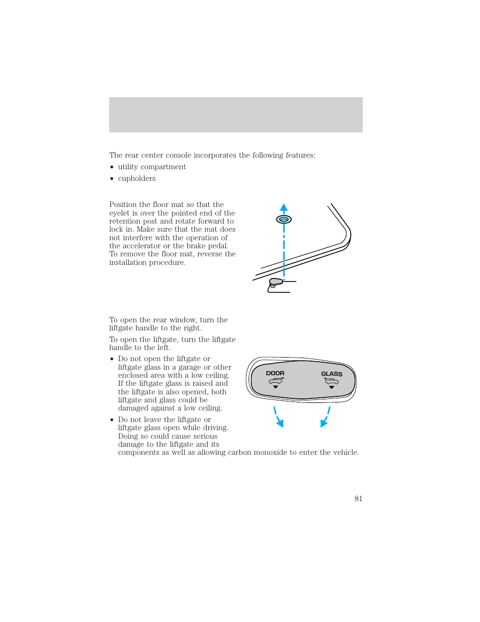 Controls and features | FORD 2000 Expedition User Manual | Page 81 / 256