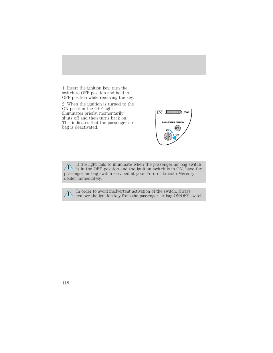 Seating and safety restraints | FORD 2000 F-150 User Manual | Page 118 / 280