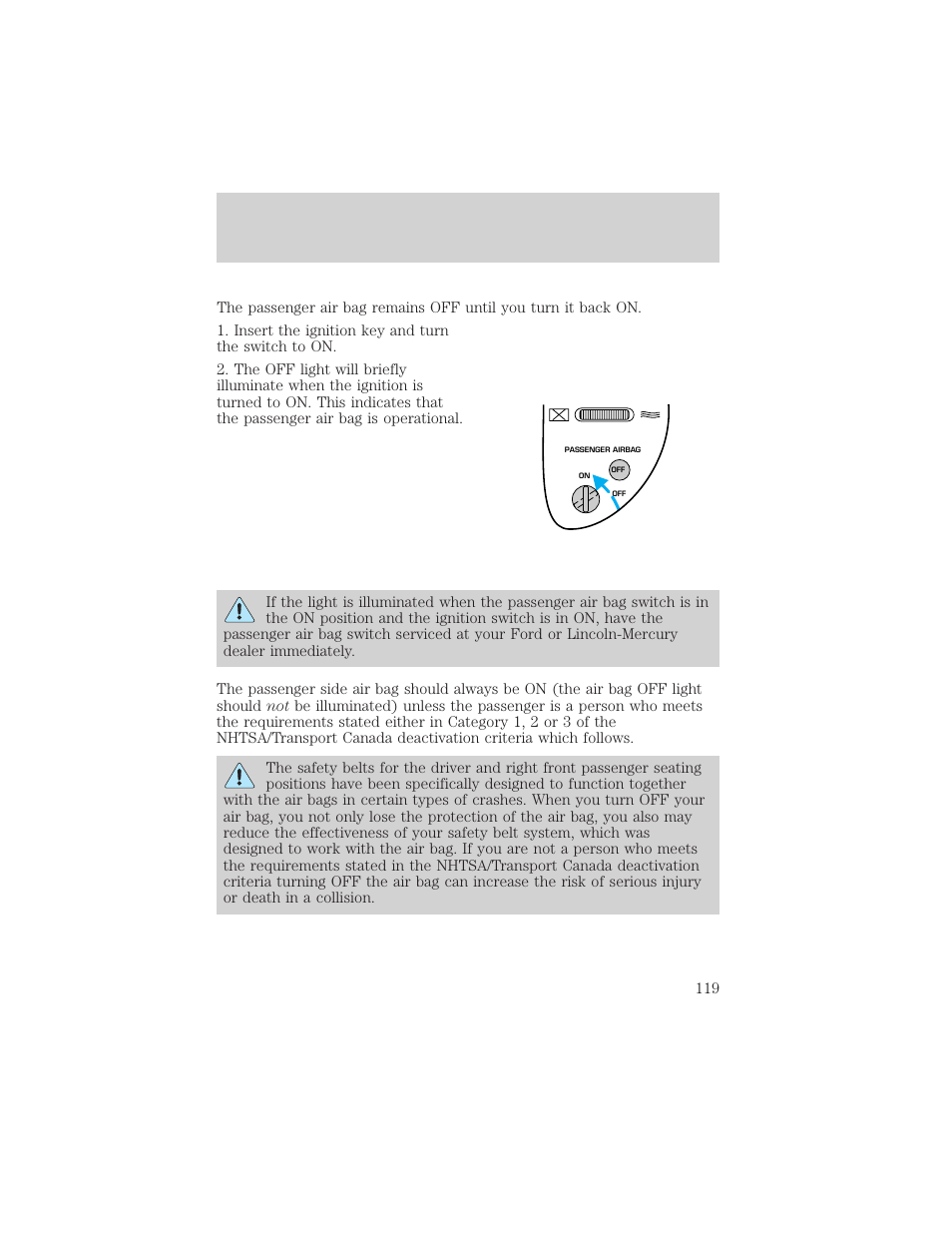 Seating and safety restraints | FORD 2000 F-150 User Manual | Page 119 / 280