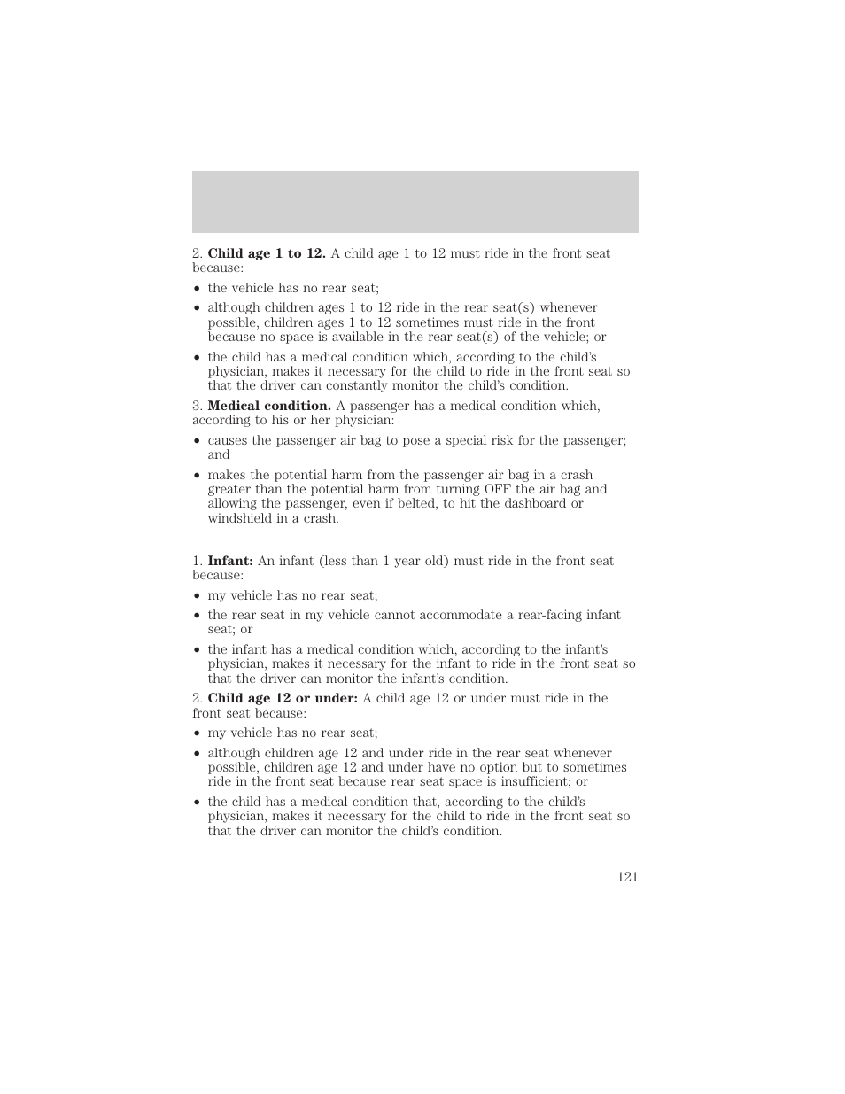 Seating and safety restraints | FORD 2000 F-150 User Manual | Page 121 / 280