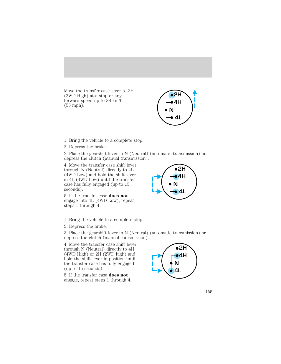 Driving | FORD 2000 F-150 User Manual | Page 155 / 280