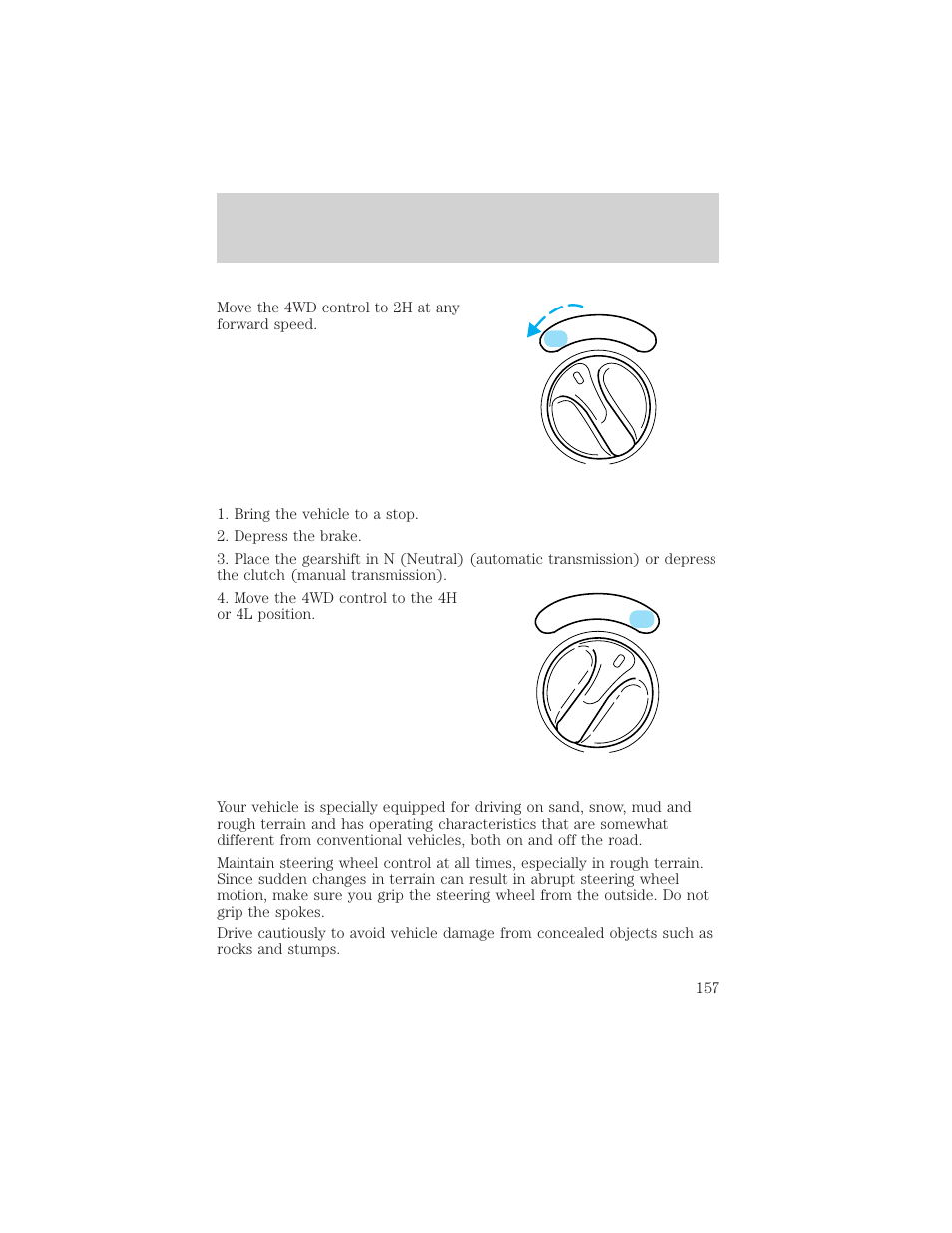 Driving | FORD 2000 F-150 User Manual | Page 157 / 280