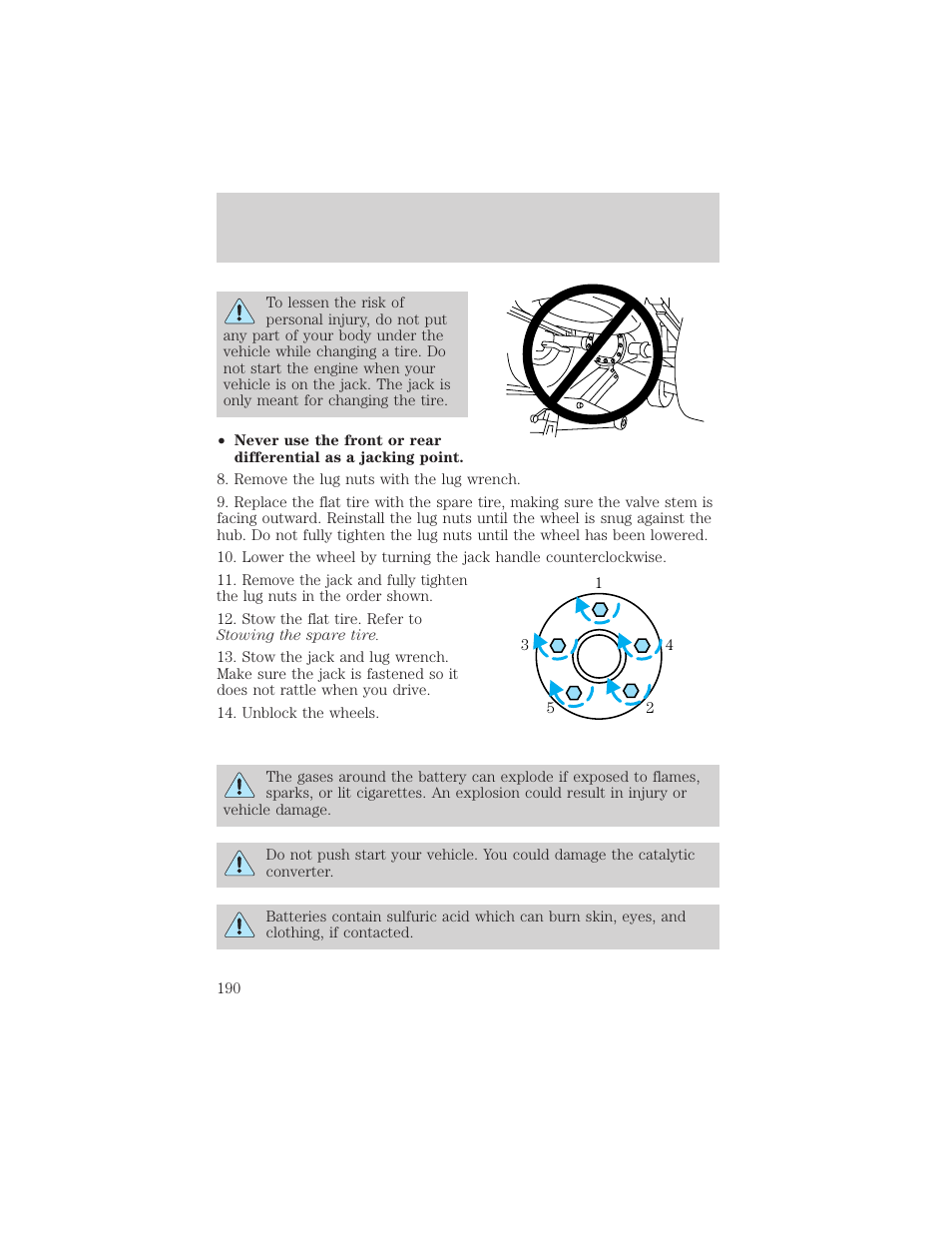 Roadside emergencies | FORD 2000 F-150 User Manual | Page 190 / 280