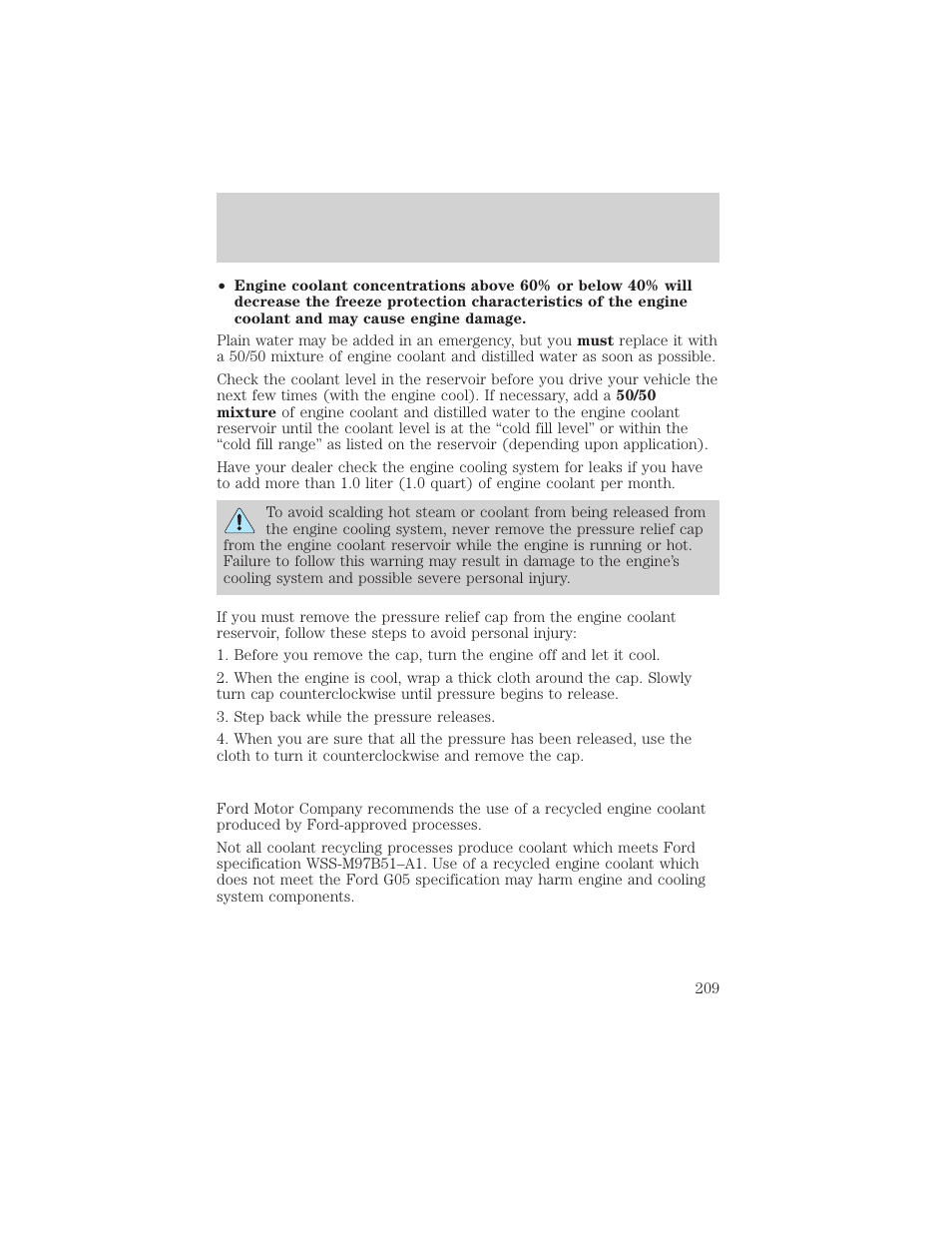 Maintenance and care | FORD 2000 F-150 User Manual | Page 209 / 280