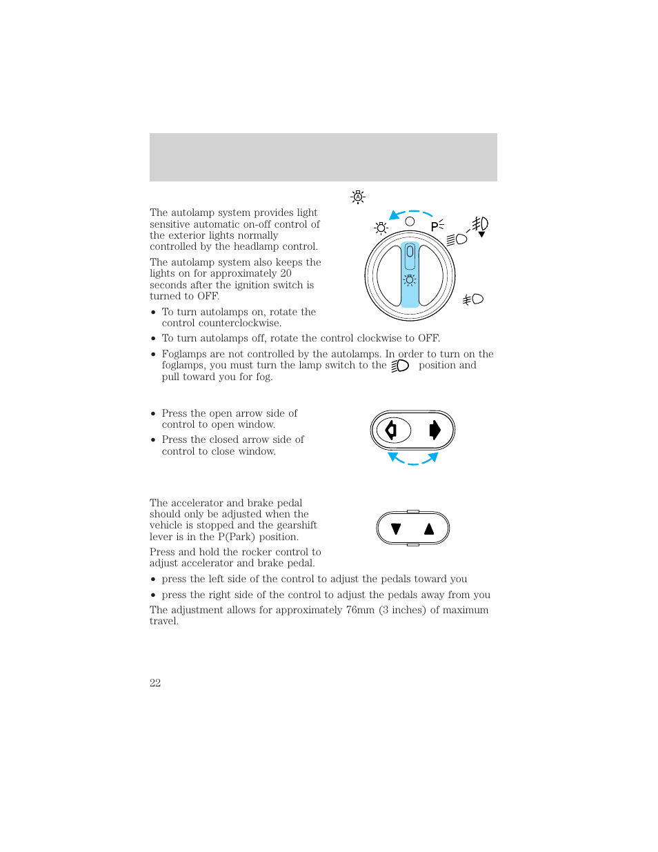 Controls and features | FORD 2000 F-150 User Manual | Page 22 / 280