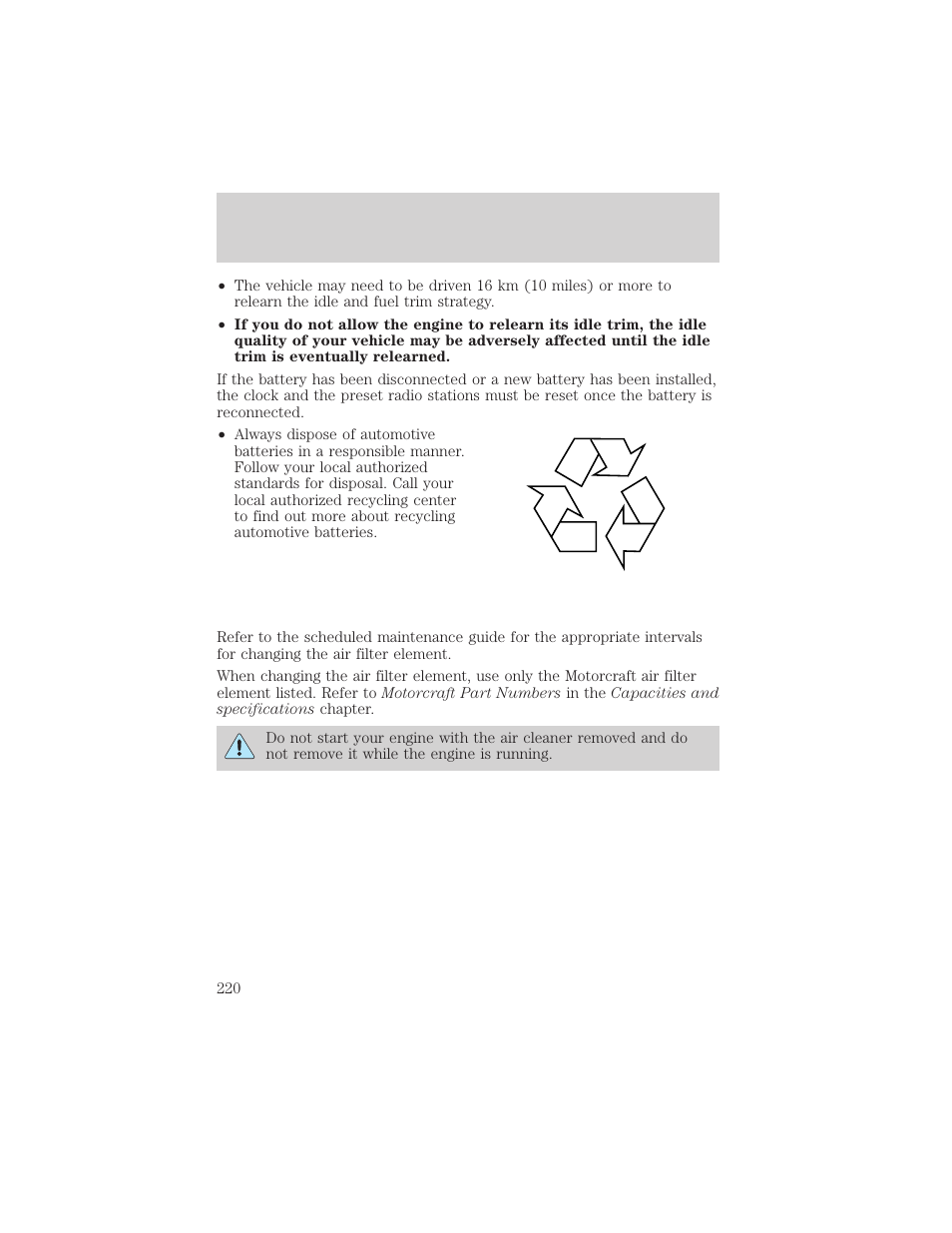 Maintenance and care | FORD 2000 F-150 User Manual | Page 220 / 280