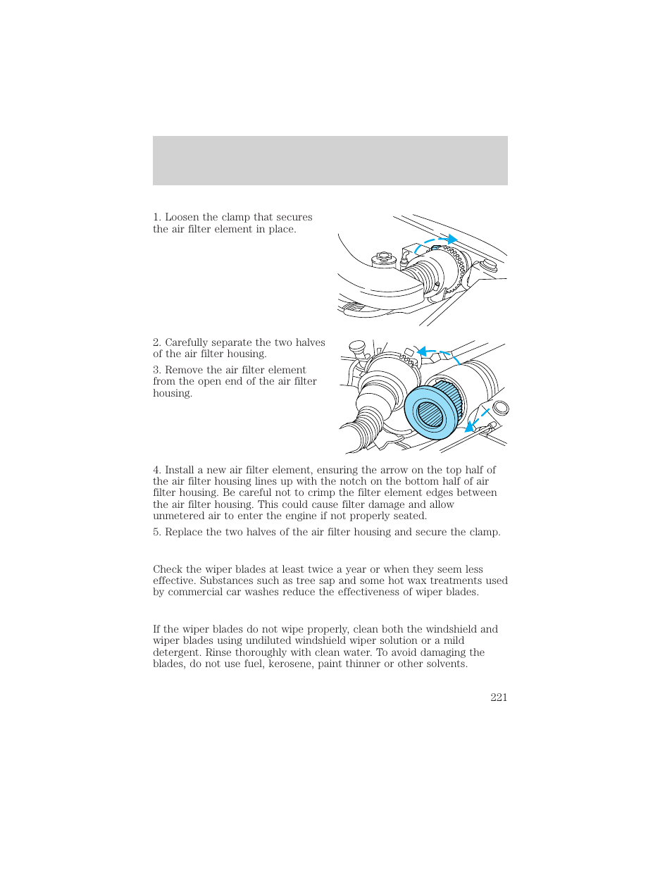 Maintenance and care | FORD 2000 F-150 User Manual | Page 221 / 280