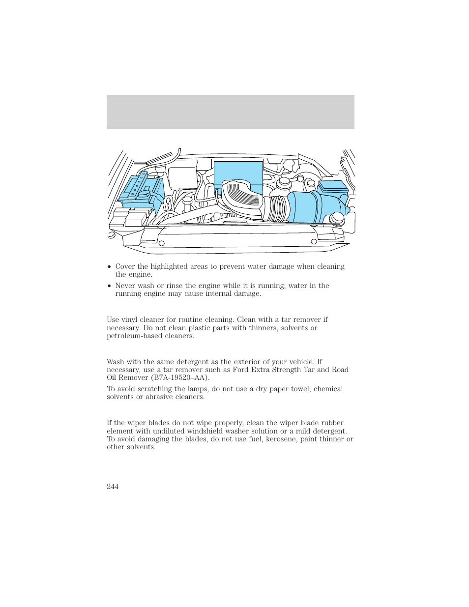 Maintenance and care | FORD 2000 F-150 User Manual | Page 244 / 280