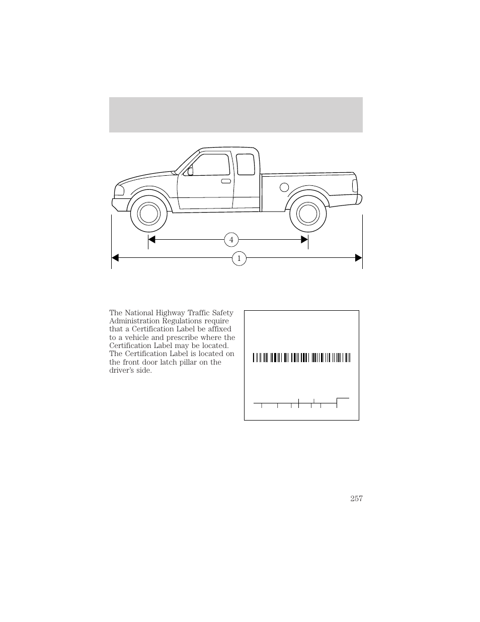 Capacities and specifications | FORD 2000 F-150 User Manual | Page 257 / 280