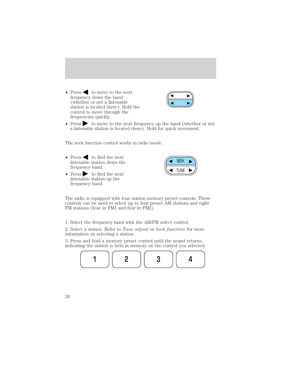 Controls and features | FORD 2000 F-150 User Manual | Page 26 / 280