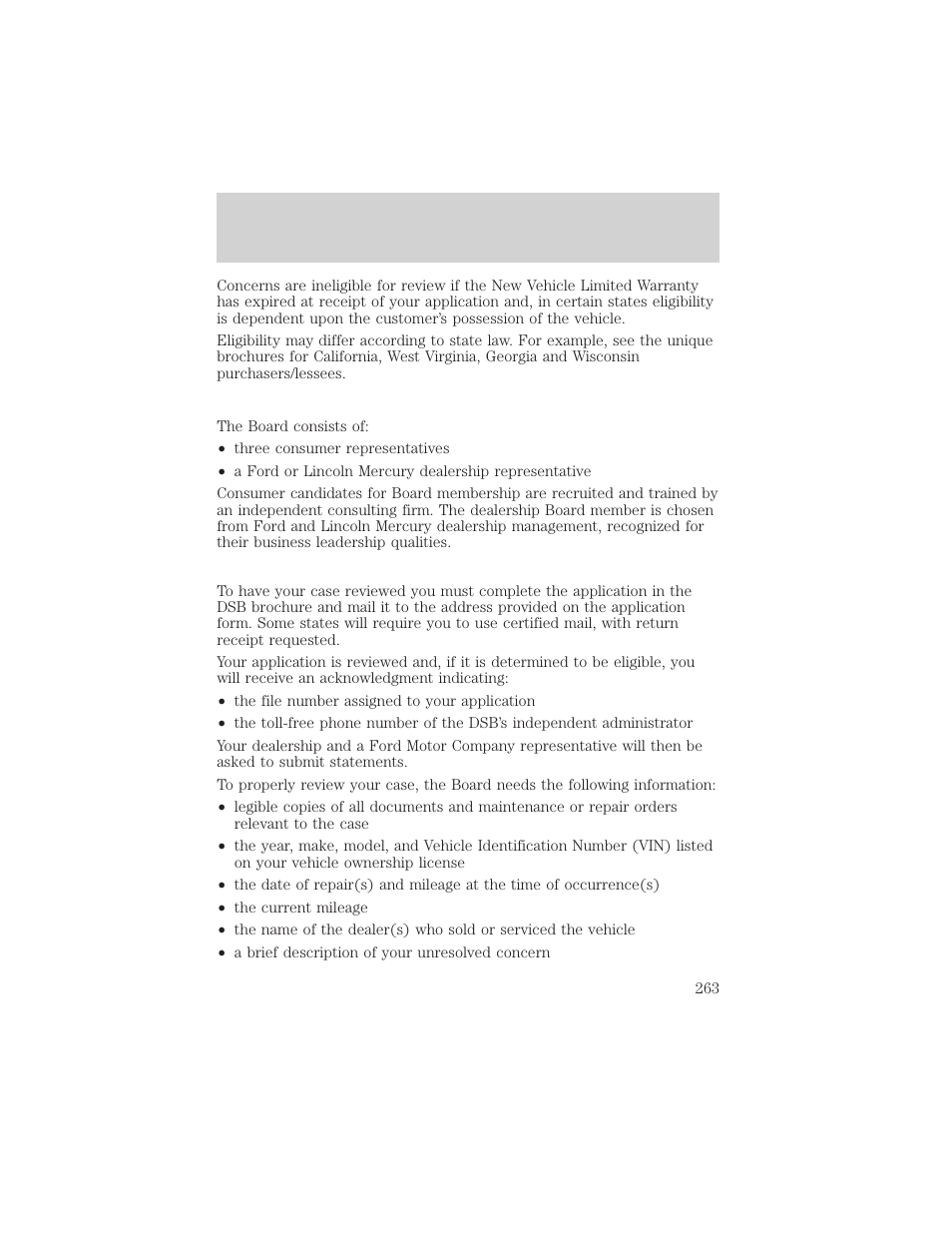 Customer assistance | FORD 2000 F-150 User Manual | Page 263 / 280