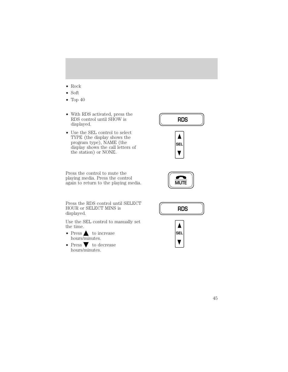 Controls and features | FORD 2000 F-150 User Manual | Page 45 / 280