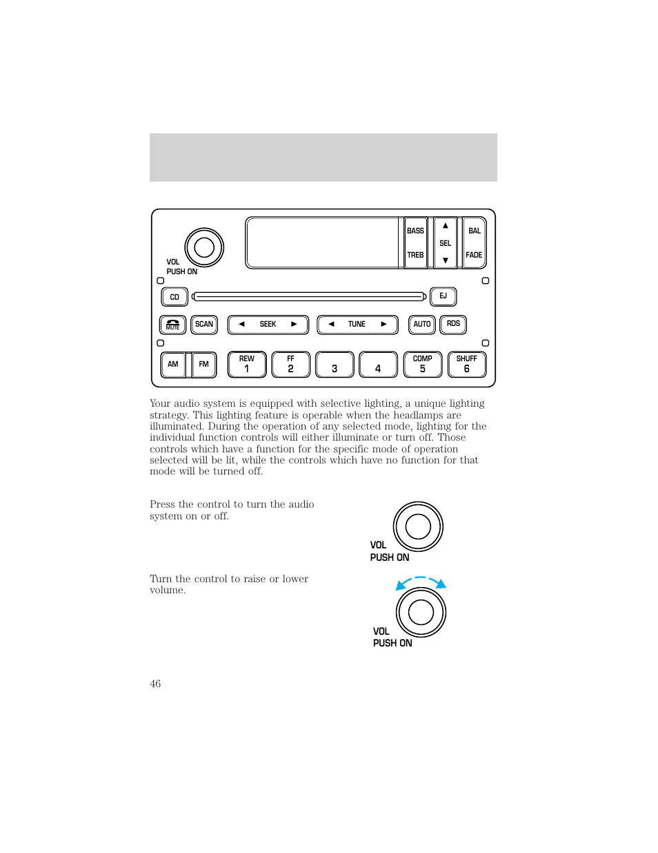 Controls and features | FORD 2000 F-150 User Manual | Page 46 / 280