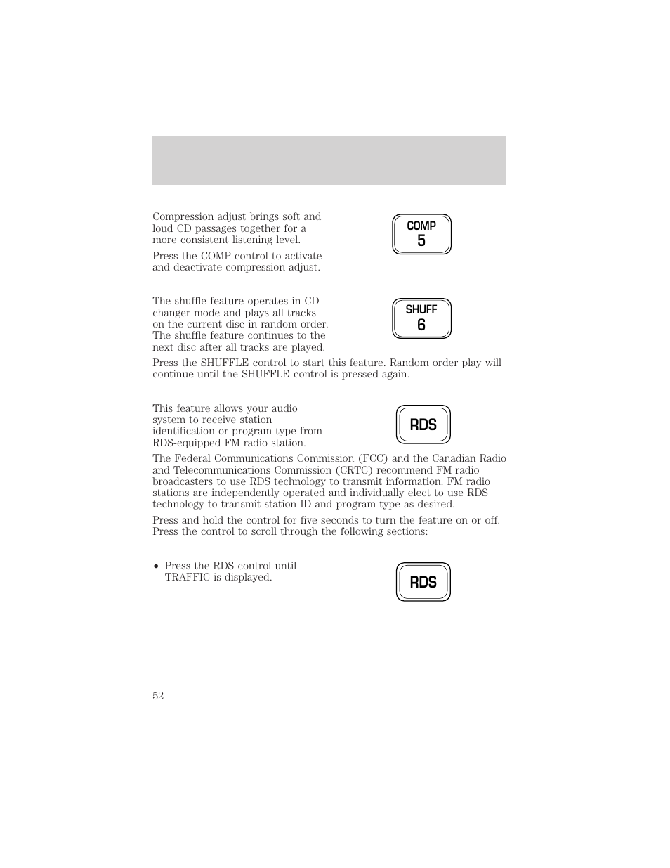 6rds rds | FORD 2000 F-150 User Manual | Page 52 / 280