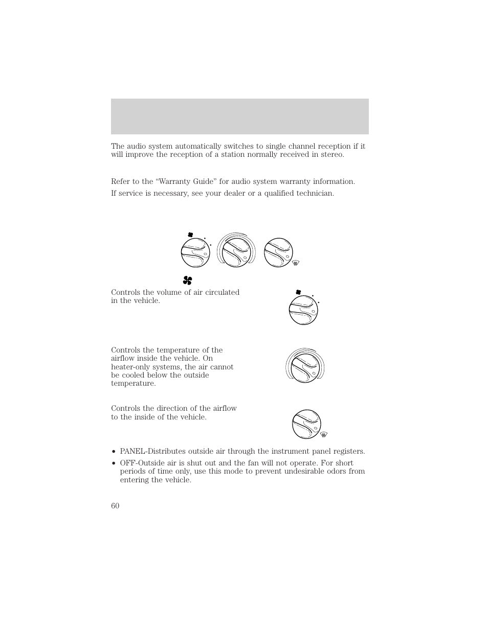 Controls and features | FORD 2000 F-150 User Manual | Page 60 / 280