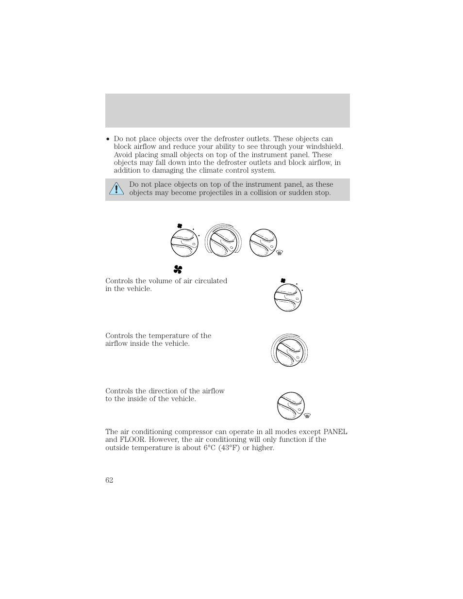 Controls and features | FORD 2000 F-150 User Manual | Page 62 / 280