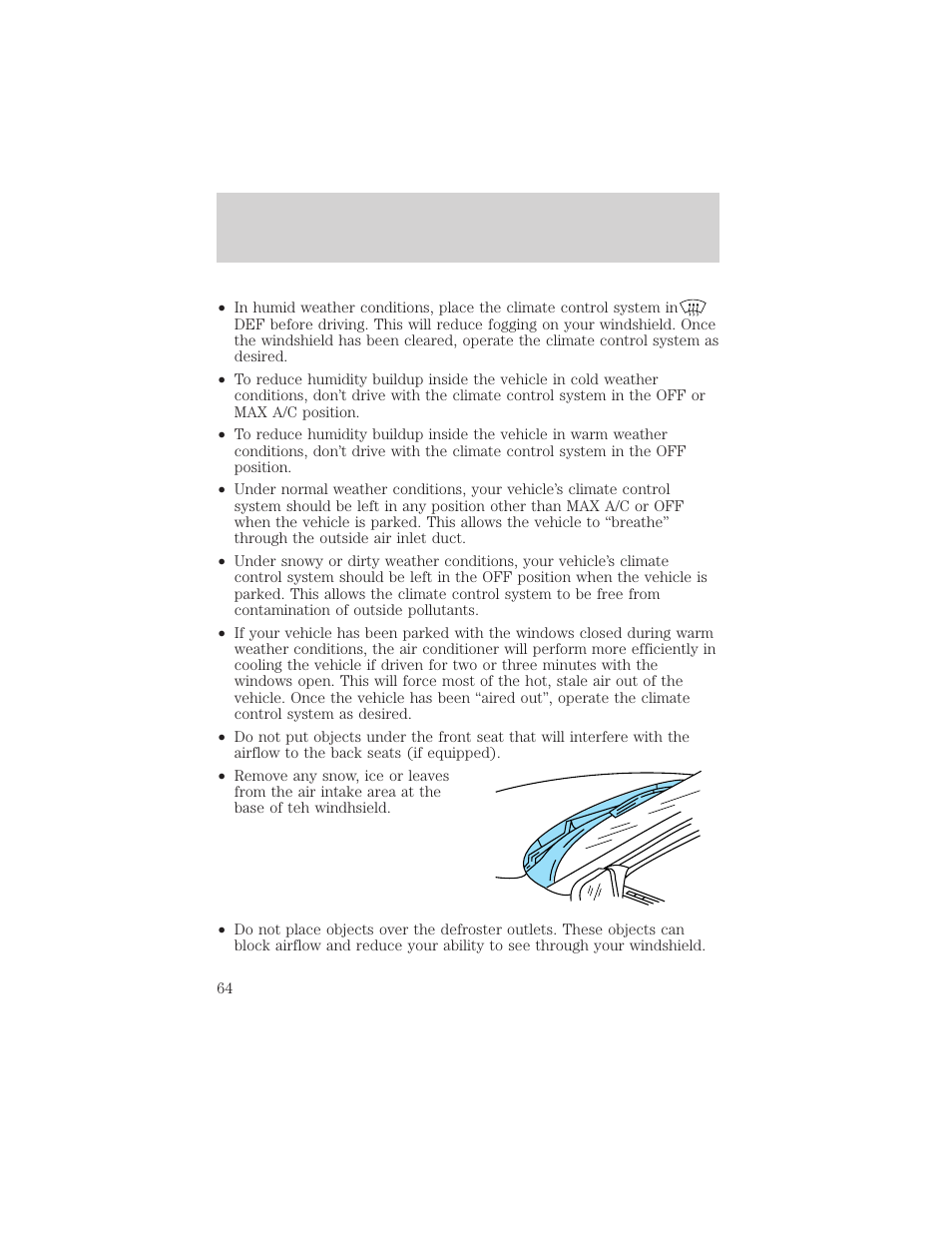 Controls and features | FORD 2000 F-150 User Manual | Page 64 / 280