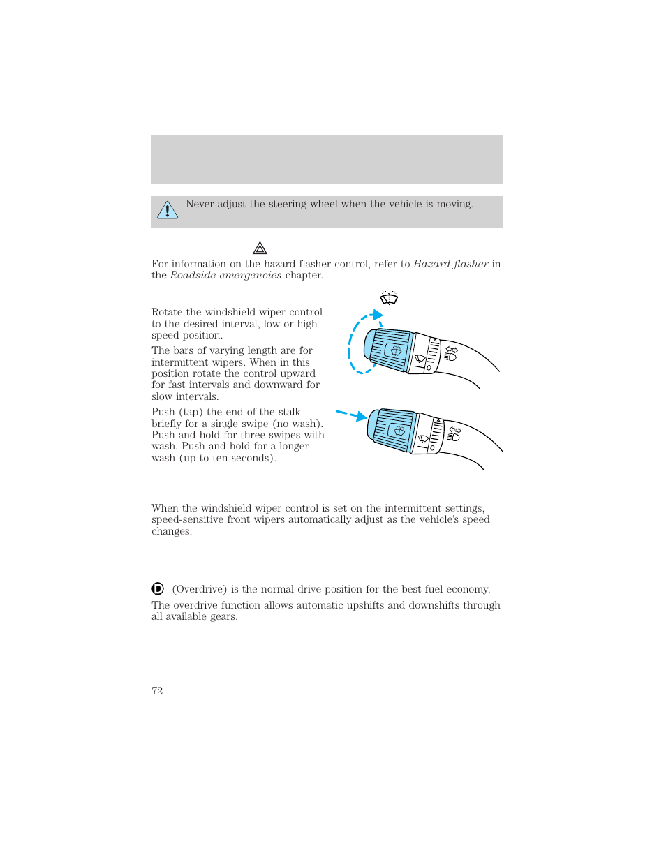 Controls and features | FORD 2000 F-150 User Manual | Page 72 / 280