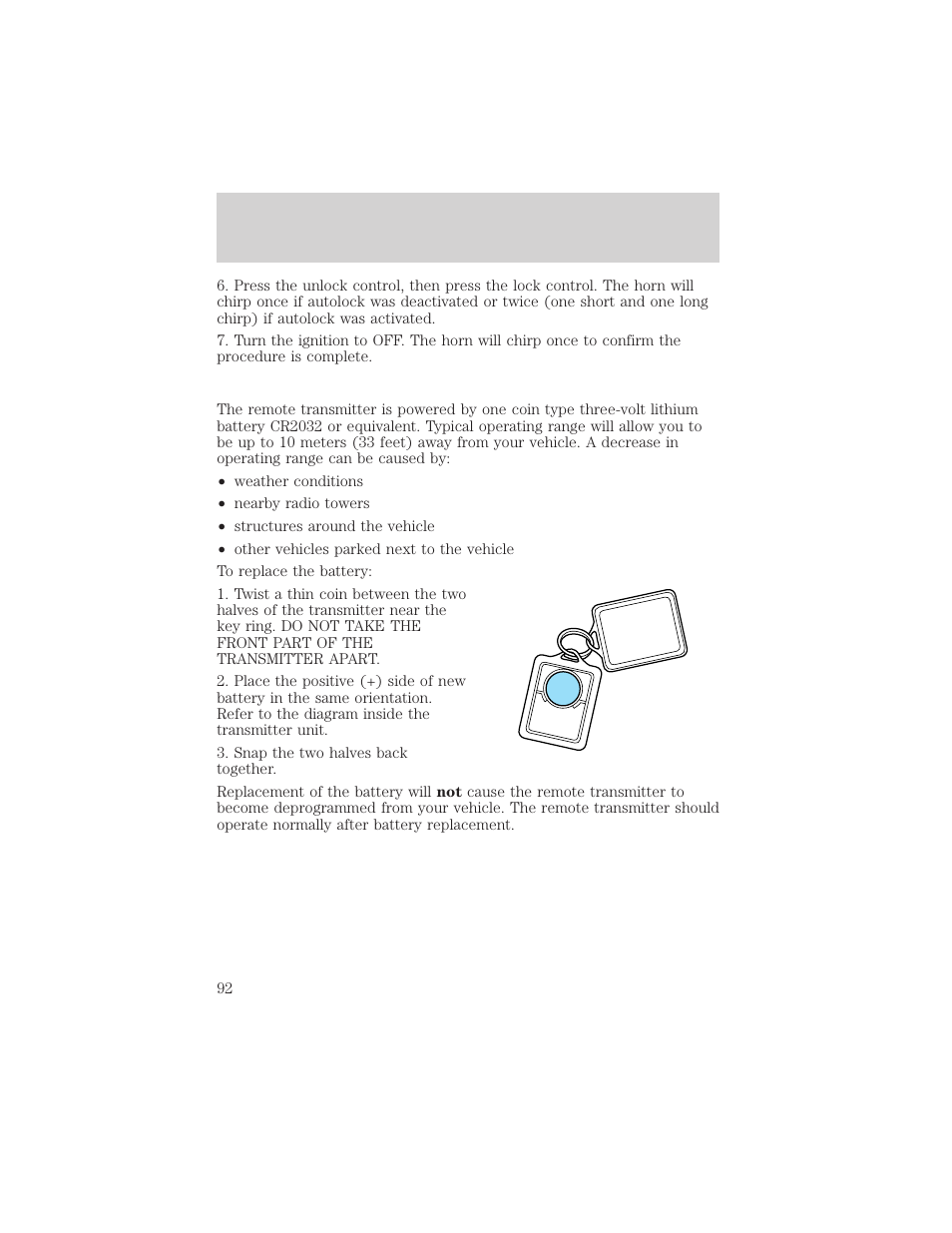 Controls and features | FORD 2000 F-150 User Manual | Page 92 / 280