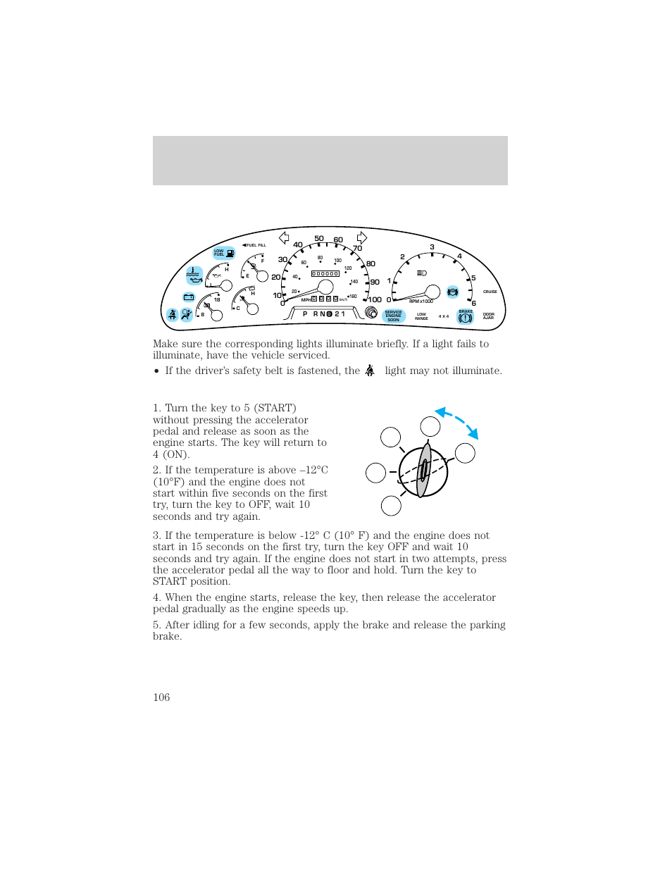 Starting | FORD 2000 F-550 v.1 User Manual | Page 106 / 256