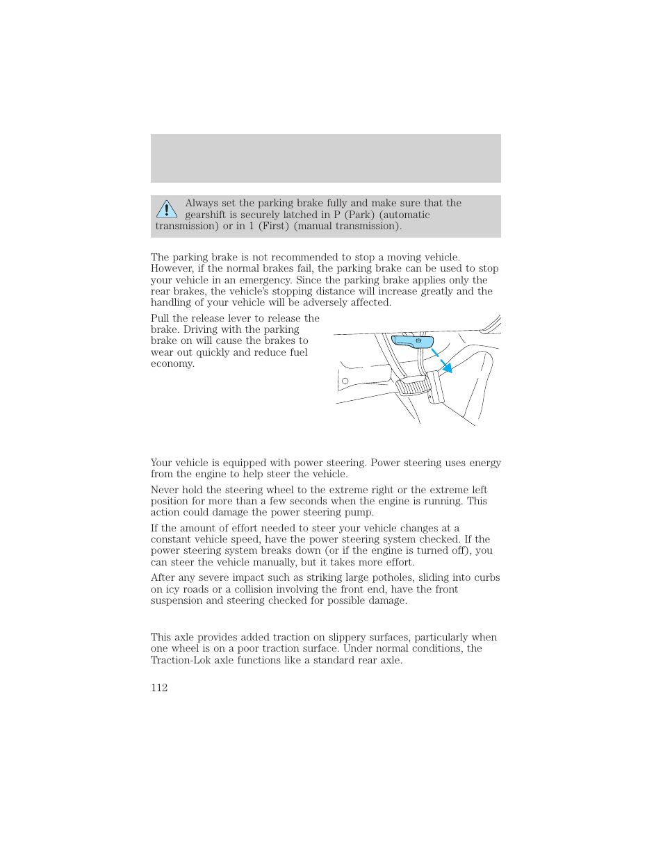 Driving | FORD 2000 F-550 v.1 User Manual | Page 112 / 256