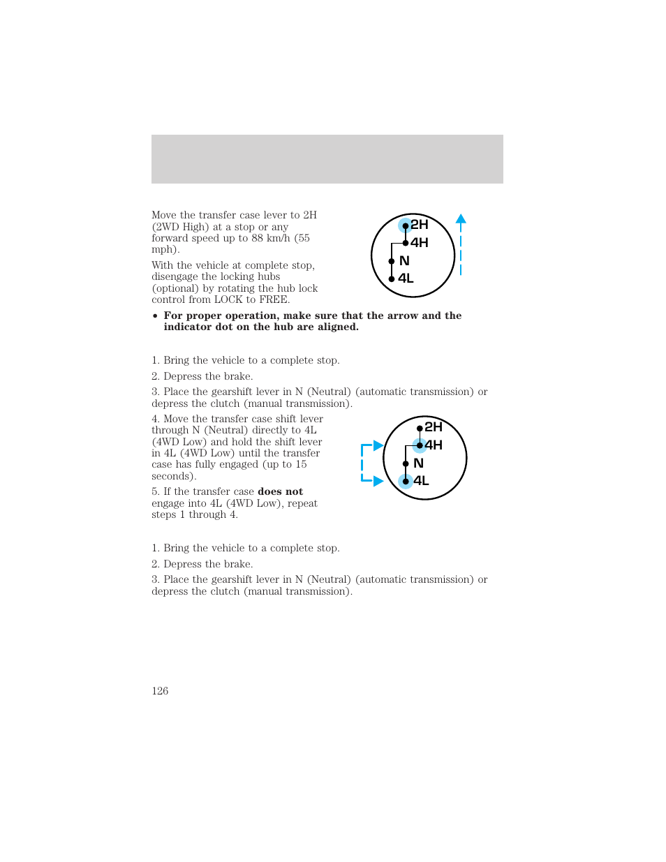 Driving | FORD 2000 F-550 v.1 User Manual | Page 126 / 256
