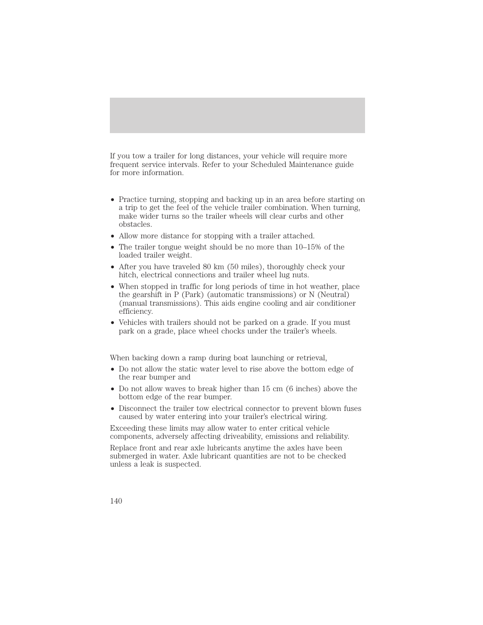 Driving | FORD 2000 F-550 v.1 User Manual | Page 140 / 256