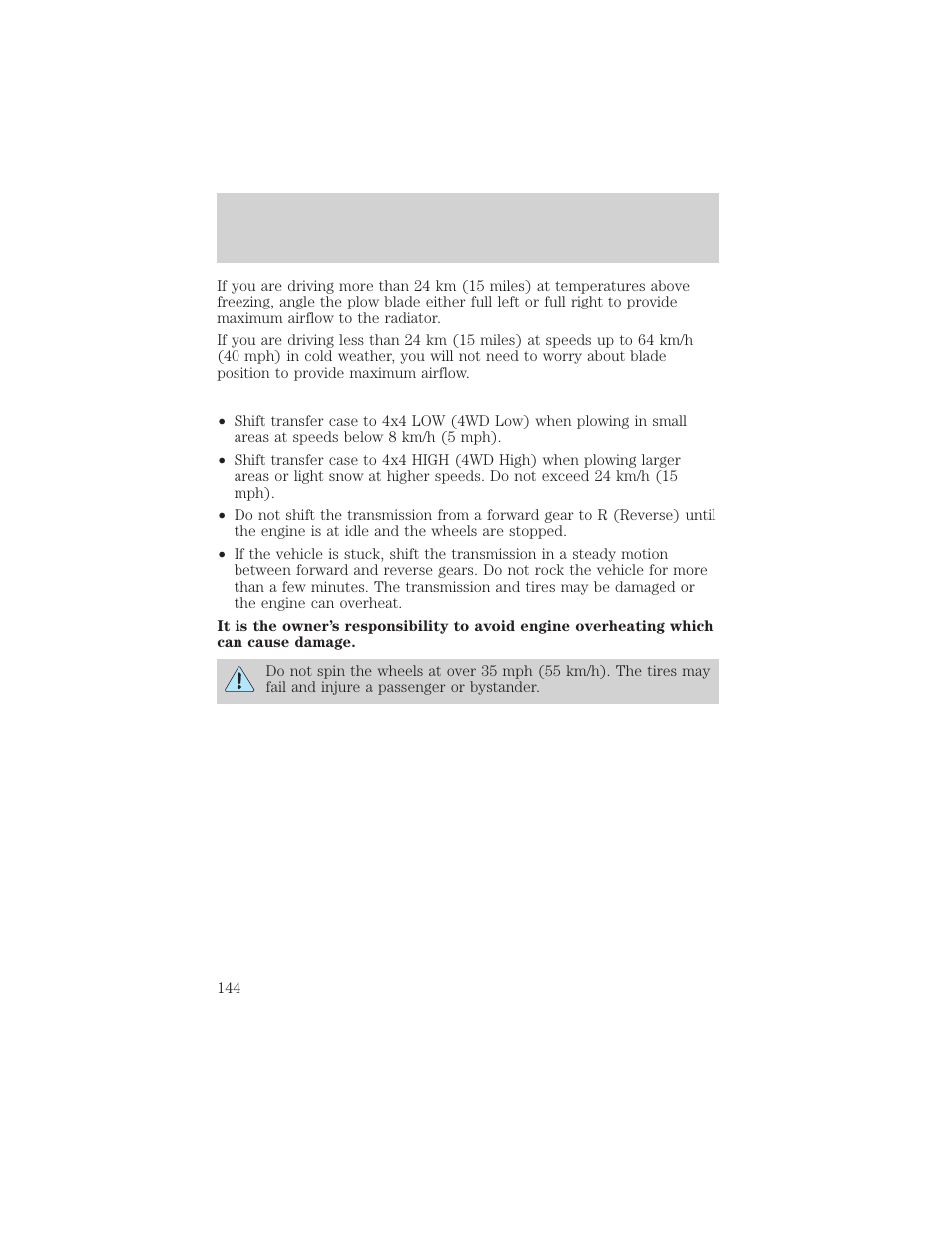 Driving | FORD 2000 F-550 v.1 User Manual | Page 144 / 256