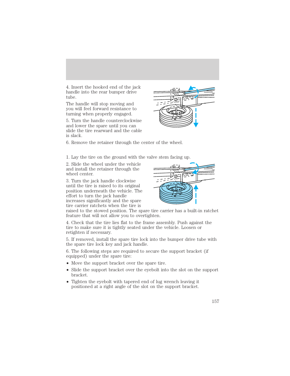 Roadside emergencies | FORD 2000 F-550 v.1 User Manual | Page 157 / 256